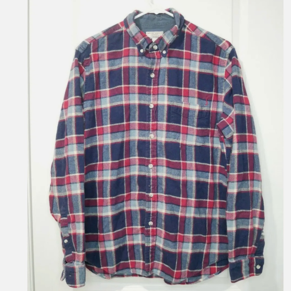 Wallace & Barnes Cotton-Wool Woodshop Plaid Flannel shirt Large